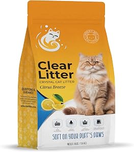 Citrrus Breeze Cat Litter – Premium Lightweight, Non-Clumping, Dust-Free Crystals for Odor Control, ScoopFree & Easy to Clean, Pretty Kitty Litter for Multi-Cat Homes