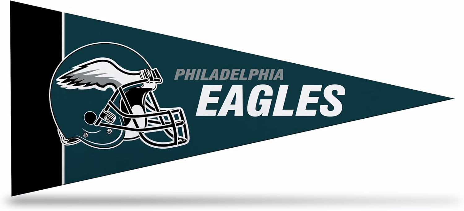 Rico Industries NFL Philadelphia Eagles 8-Piece 4-Inch by 9-Inch Classic Mini Pennant Décor Set