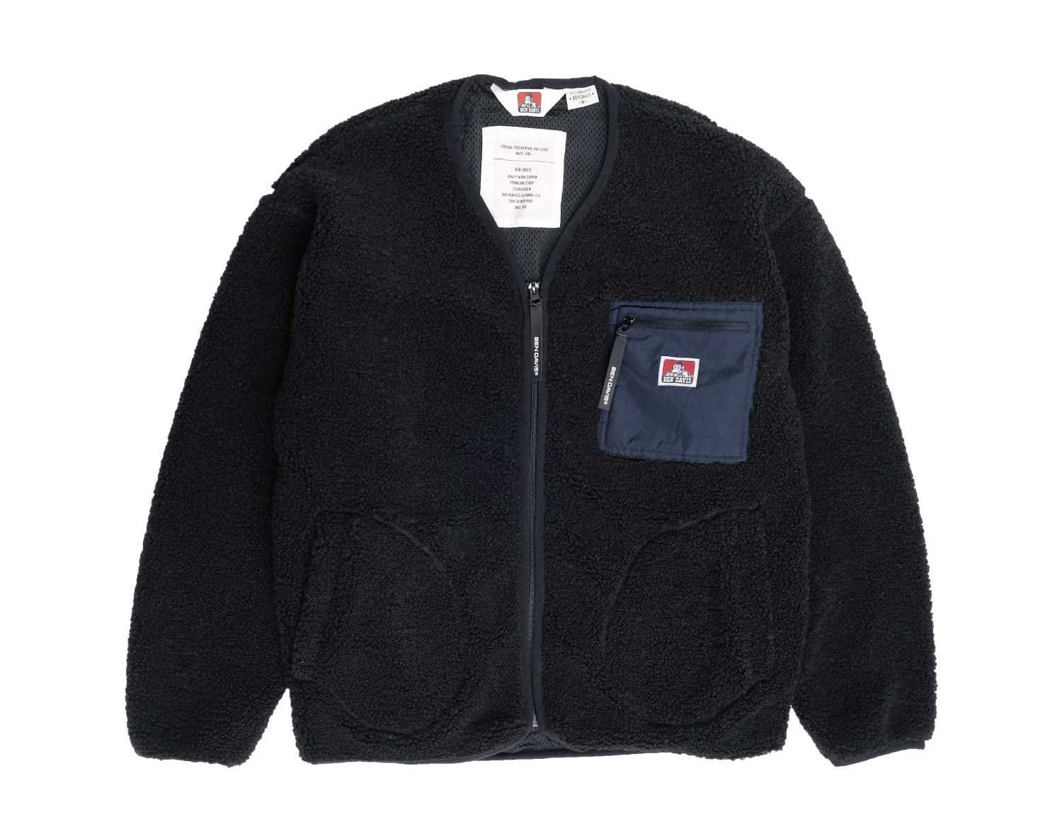 ベンデビス ジャケット BEN DAVIS メンズ ボア ジップ カーディガン Amazon | BEN DAVIS ジャケット ベンデイビス 2021AW ボア ジップ