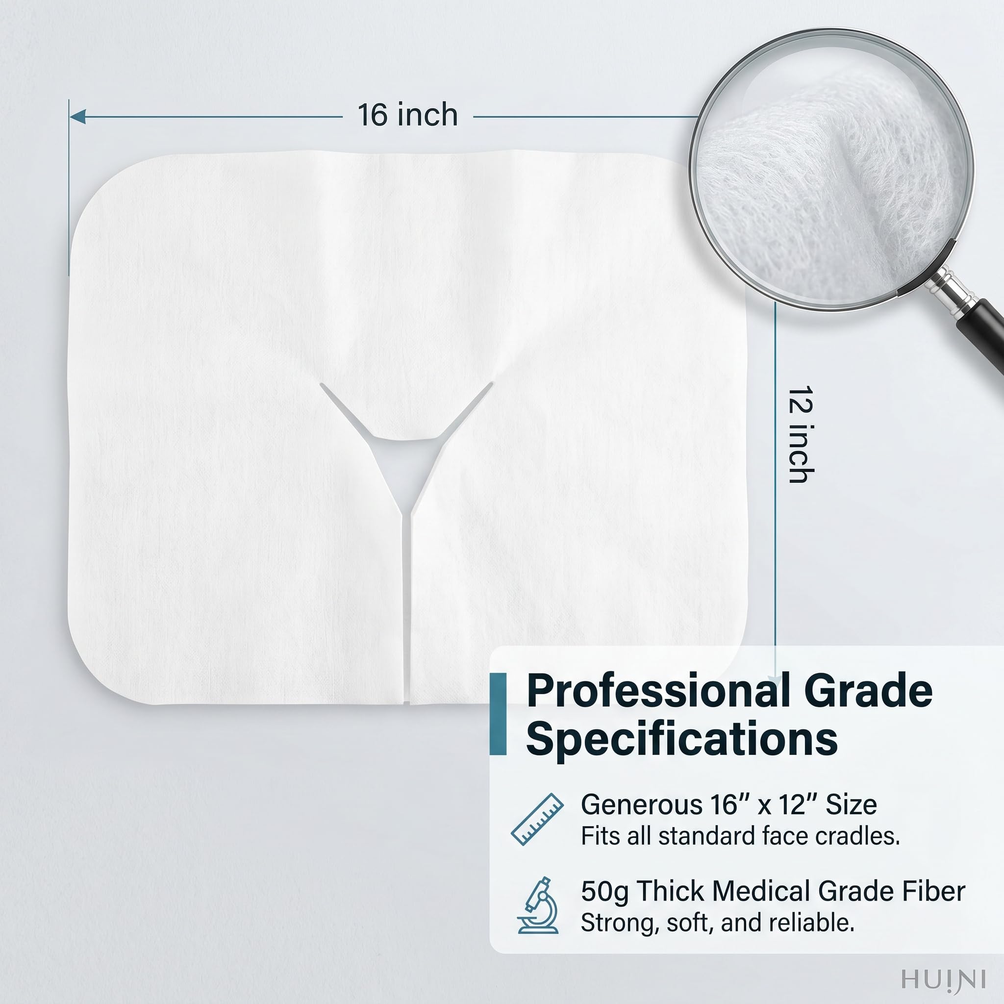 Huini Disposable Face Cradle Covers, Nonwoven Headrest Covers