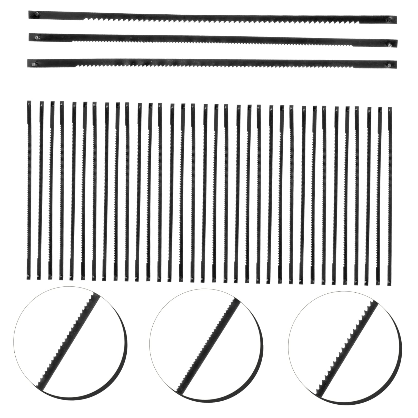 Set di Lame per Seghetto Alternativo a Perno 36 Pezzi Nero | Acciaio al Carbonio, Assortimento 5, 2 Pollici Passo 5 Pollici, per Legno e Metallo Tenero