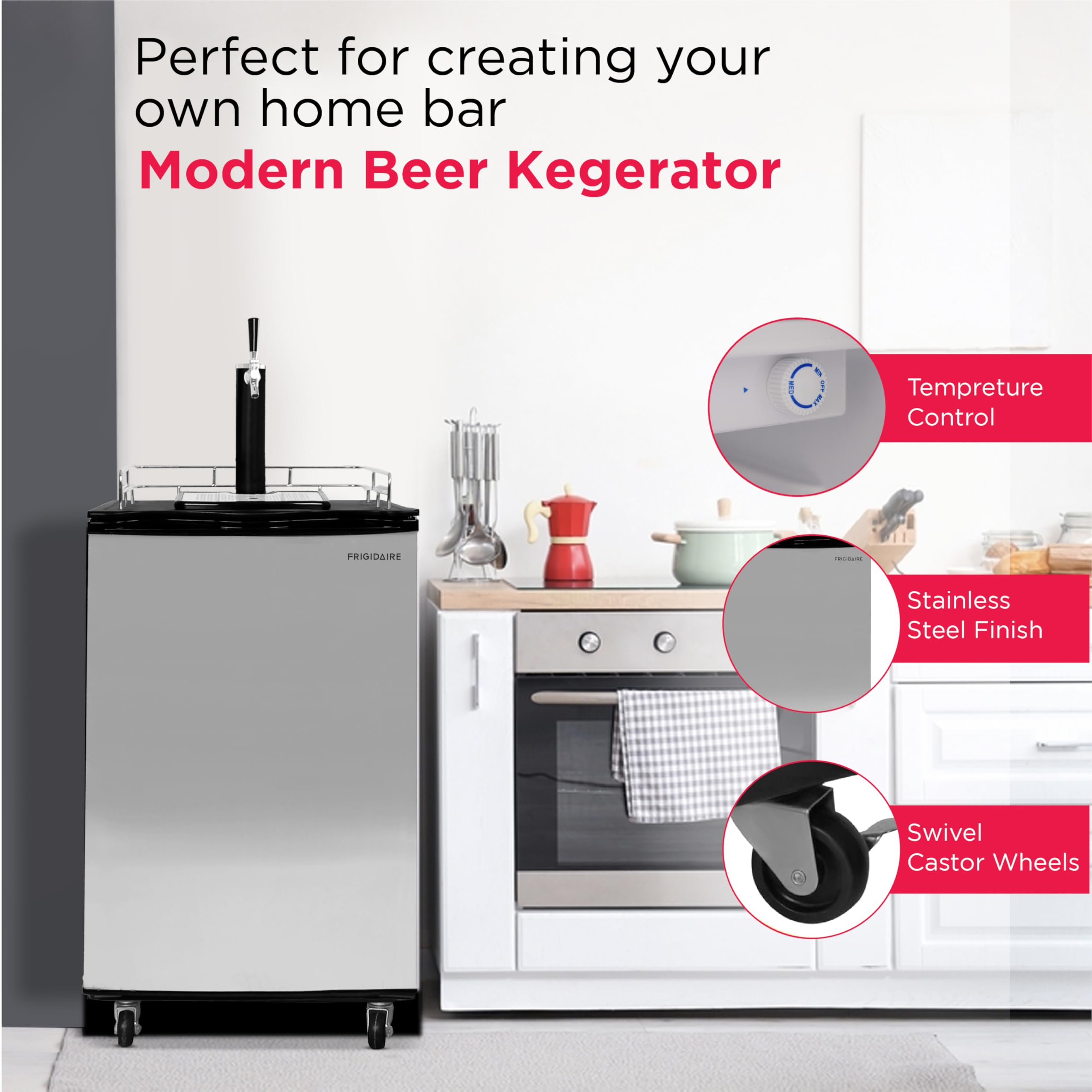 Frigidaire Efrb200 6.1 Cu Ft Stainless Steel Kegerator Beer Bar on Fridge.com - View 3
