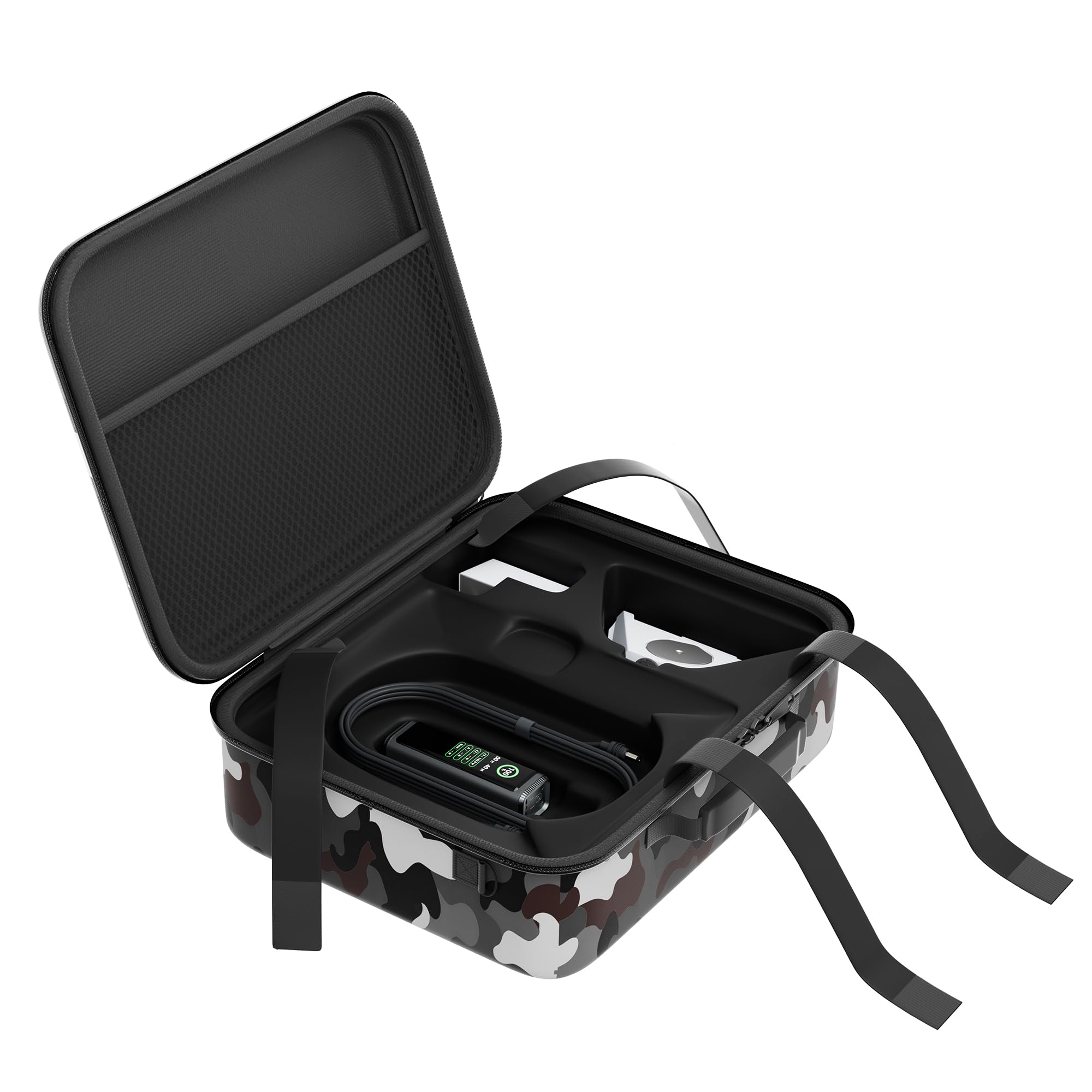 Joinfworld Starlink Mini Travel Hard Case Wodoodporny pokrowiec z paskiem na ramię do mini talerza Starlink, podpórka, zasilacz, adapter do rur, kabli, do użytku na zewnątrz