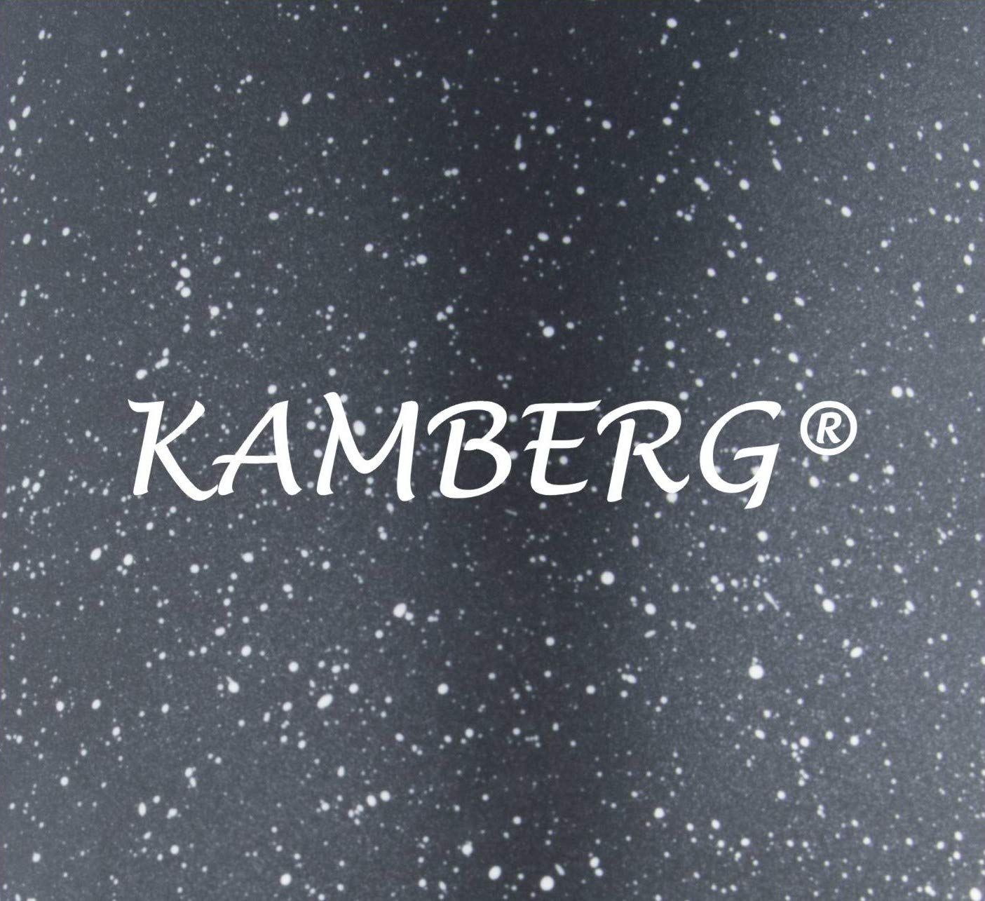 Kamberg - Couscoussier / Cuit Vapeur / Faitout 3 en 1 - Diamètre 24 cm - 8 Litres - Acier Inoxydable Haute Qualité - Tous Feux dont Induction - Revêtement Type Pierre - Sans PFOA - 0008122