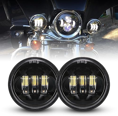 Miniatura 2 de LX-LIGHT 4.5 pulgadas negro LED auxiliar punto niebla luces paso lámpara para motocicletas proyector conducción lámpara