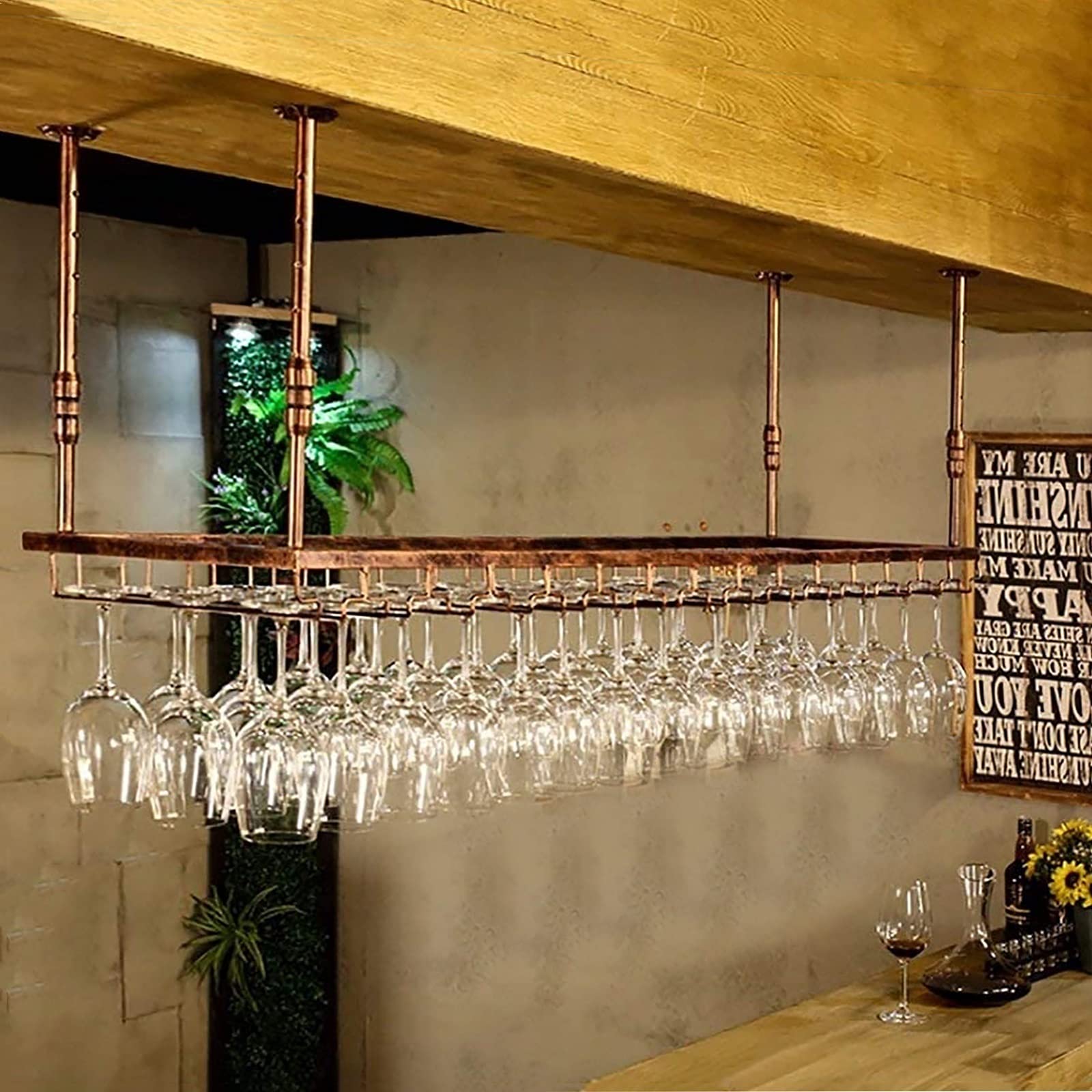 Casier à bouteilles de plafond au design européen suspendu