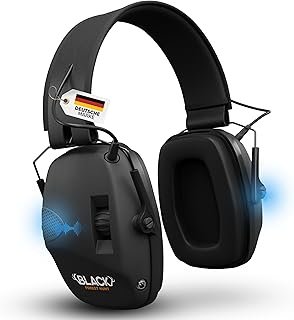 AKTIVER GEHÖRSCHUTZ – Geräuschreduktion 82dB – 5-fache Geräuschanhebung mit Richtmikrofonen – Audio-Input – Lärmschutz – klappbarer Kopfhörer für Jagd, Schießsport, Arbeit