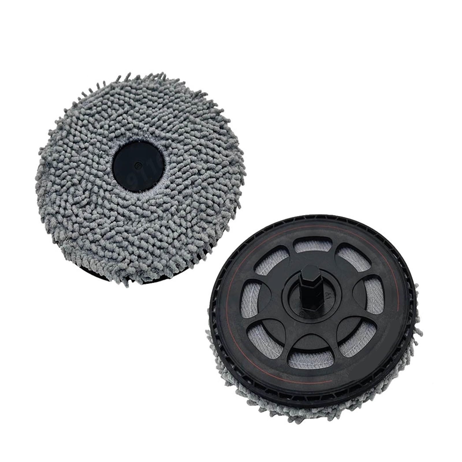 EEZII Robot Vacuum Cleaner Mop Tray Spare Parts，Compatible For Roborock，Compatible For Qrevo，Slim/Master Mop Mount Accessories(2pcs mop and tray)