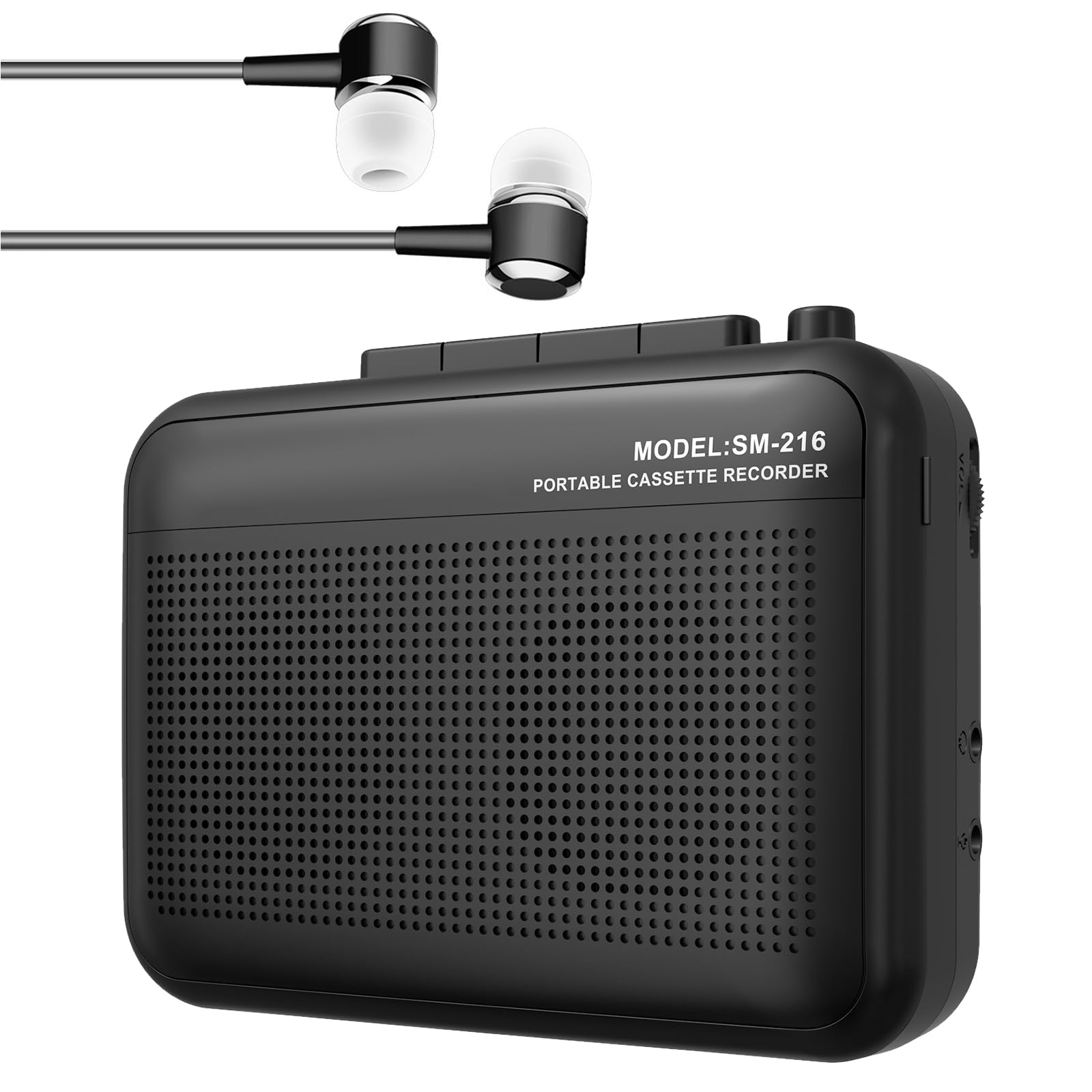 Portable Cassette Tape Player and Recorder with Loud Speaker,Microphone,3.5mm Earphone Jack for Gift,Home