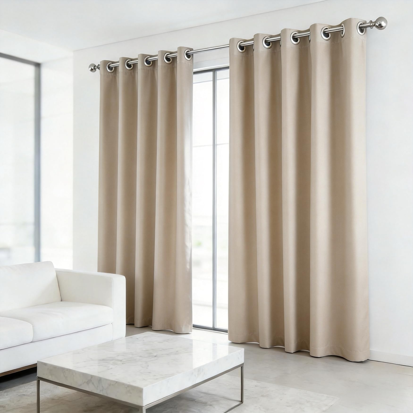 Rideau opaque en tissu doux de qualité supérieure à oeillets