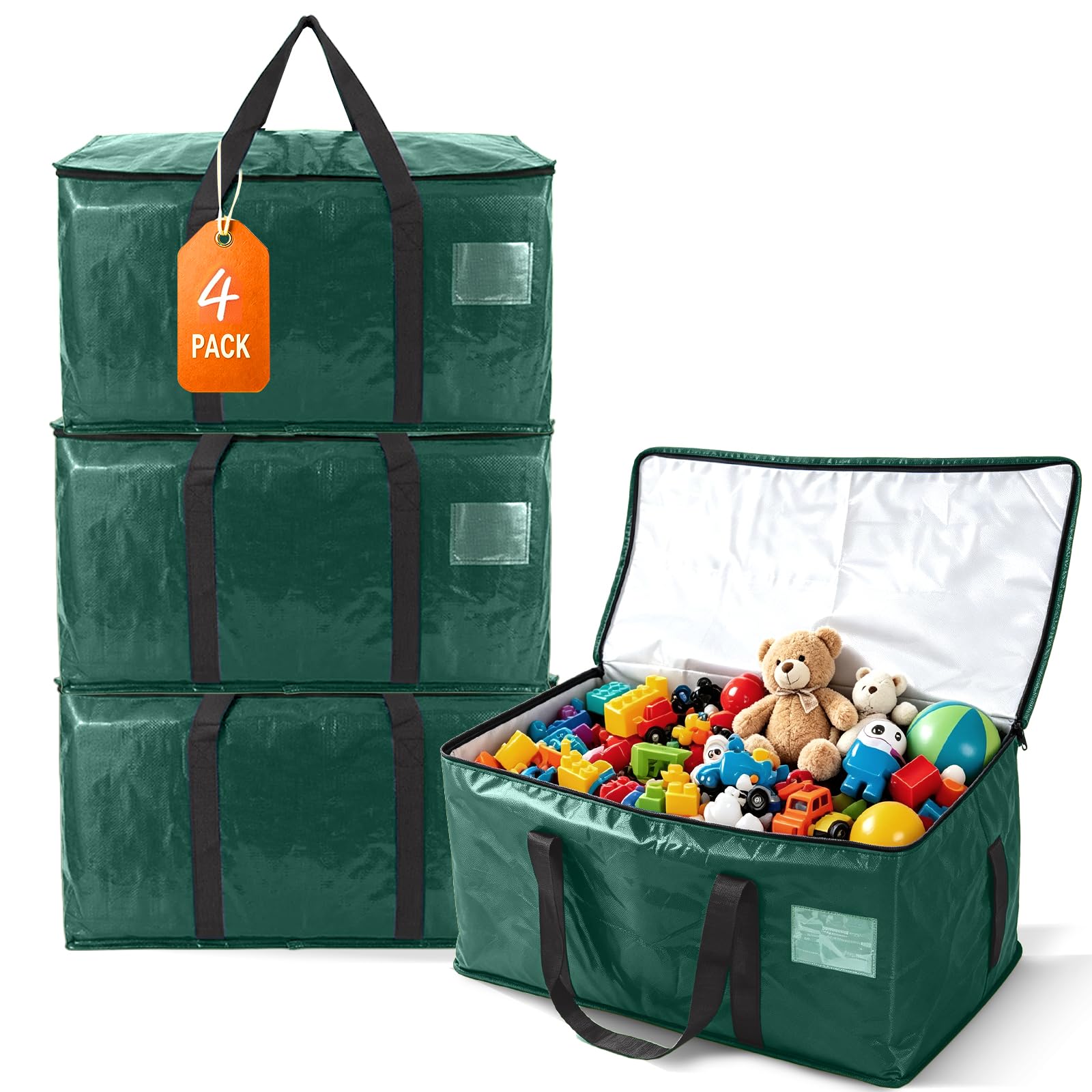 WVLIROD 4 Pack Moving Bags with Handles Large Moving Box for Storage