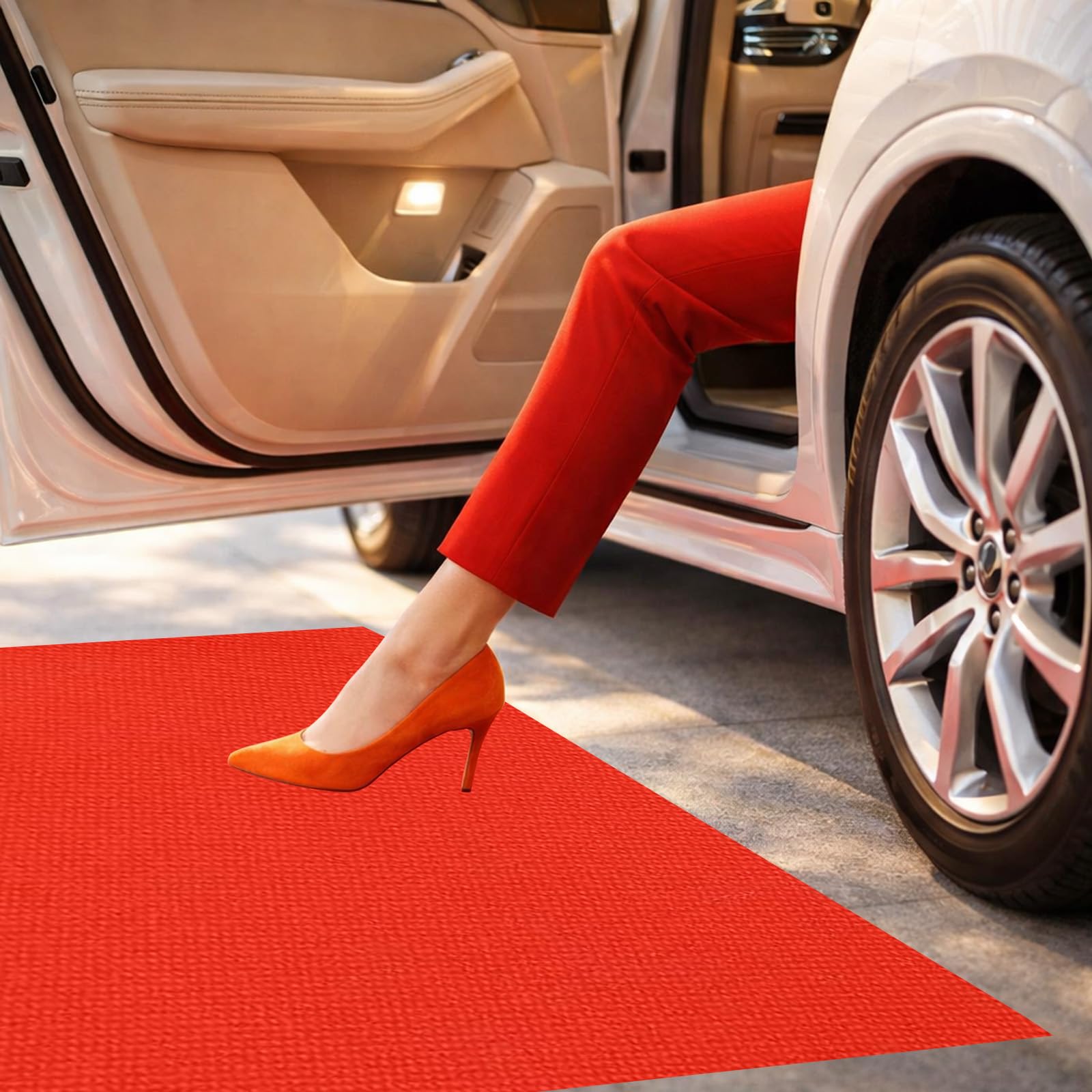 Tappeto passatoia rosso, 1 x 5 m, tappeto per feste, eventi, tappeto rosso antiscivolo, per matrimonio, Natale, Ringraziamento, accessorio per esterni, matrimoni, feste, corridoio