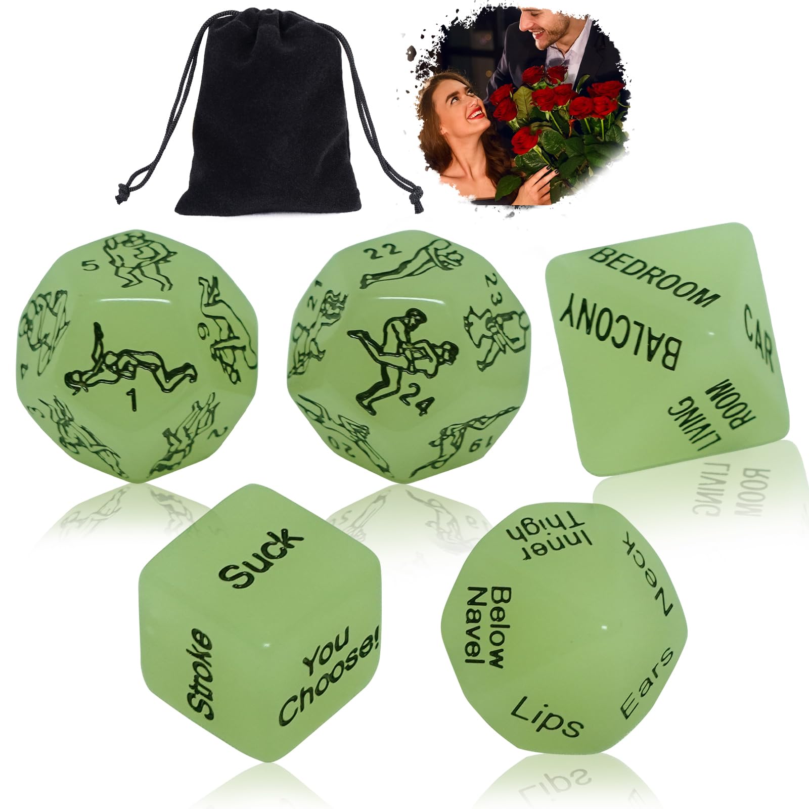 Spicy Sex Game Dice for Date Night Naughty Play Erotic Love Dices Sexual Position Adult Dirty Funny Unique