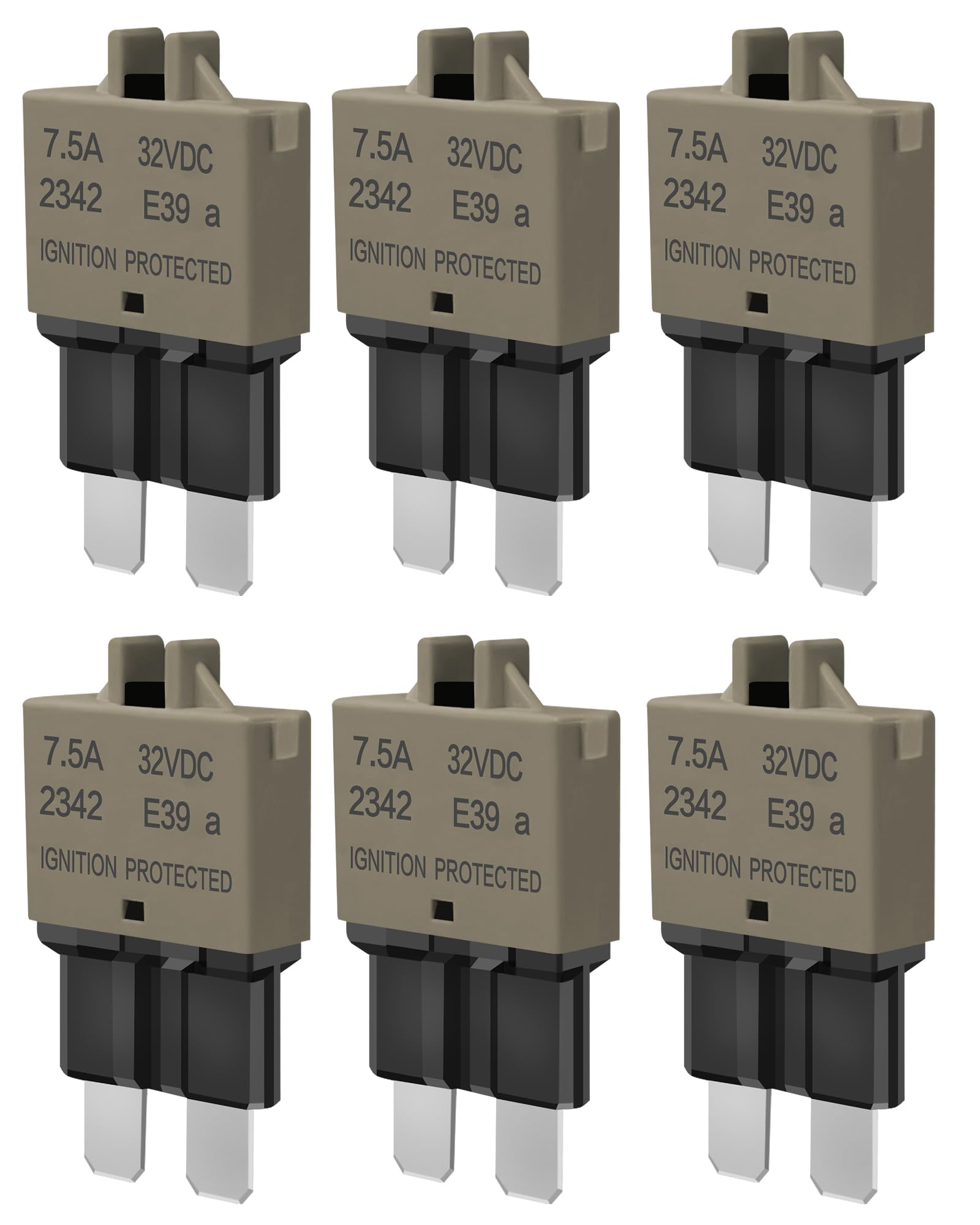 Automotive Resettable Standard 7.5A Fuse ATO Manual Reset Blade Fuses Circuit Breaker for Boat Truck SUV Car Motorcycle DC 32V - ATC 7.5amp Assortment Kit-image-44