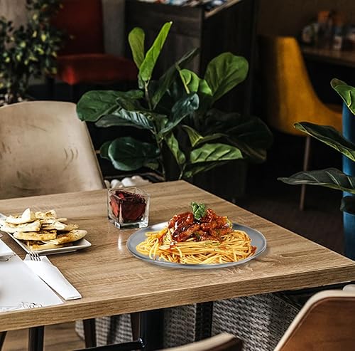 Miniatura 9 de Paquete de 12 platos dorados de acero inoxidable, vajilla de campamento doméstica a prueba de óxido, platos irrompibles fáciles de limpiar para uso