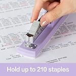 Deli Stapler, Desktop Stapler, 2 Pack, 25 Sheet Capacity, Includes 2000 Staples and 2 Staple Removers, 2 Pack,Purple