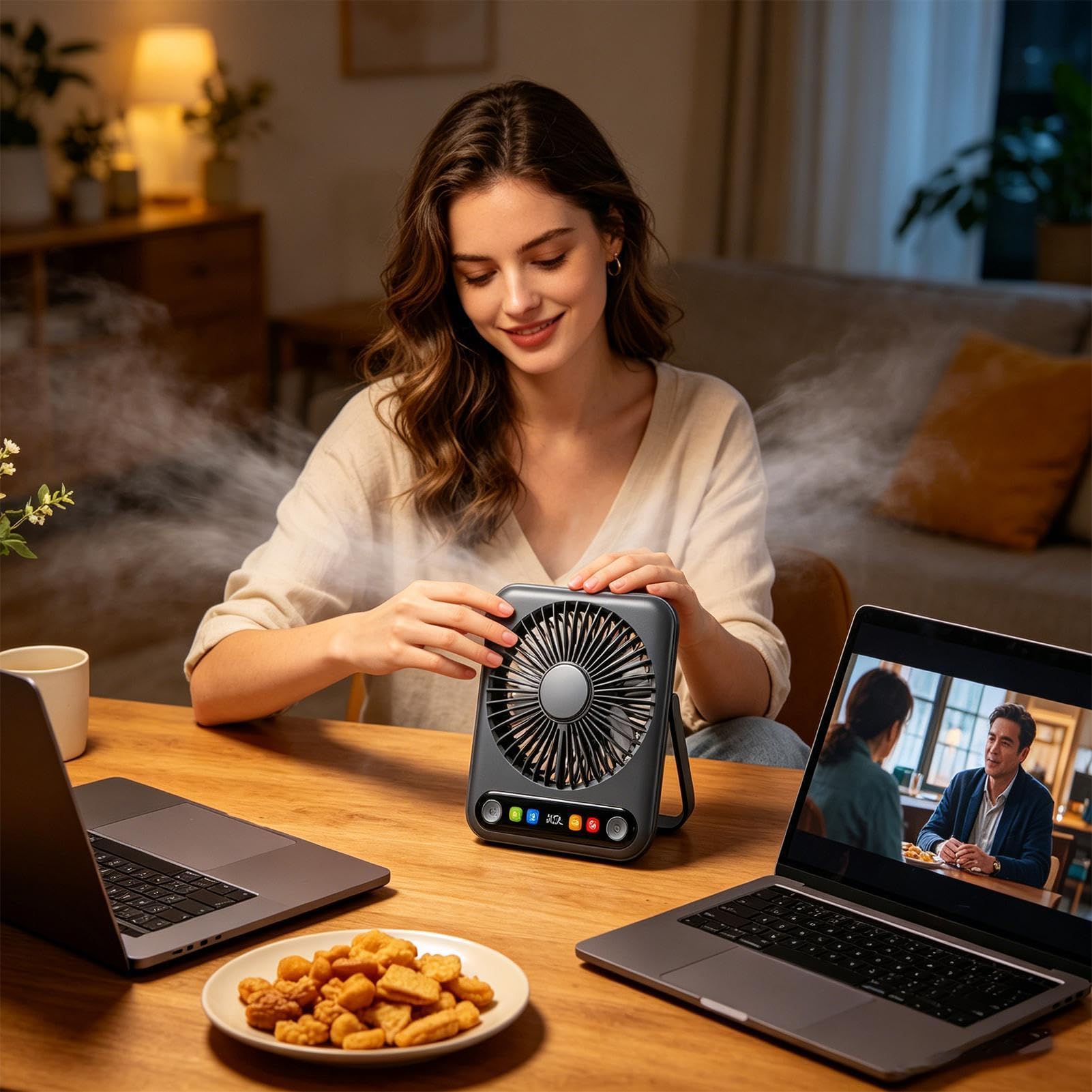 Ventilatore Da Scrivania E Silenzioso Display Digitale 100 Velocità 3000mAh