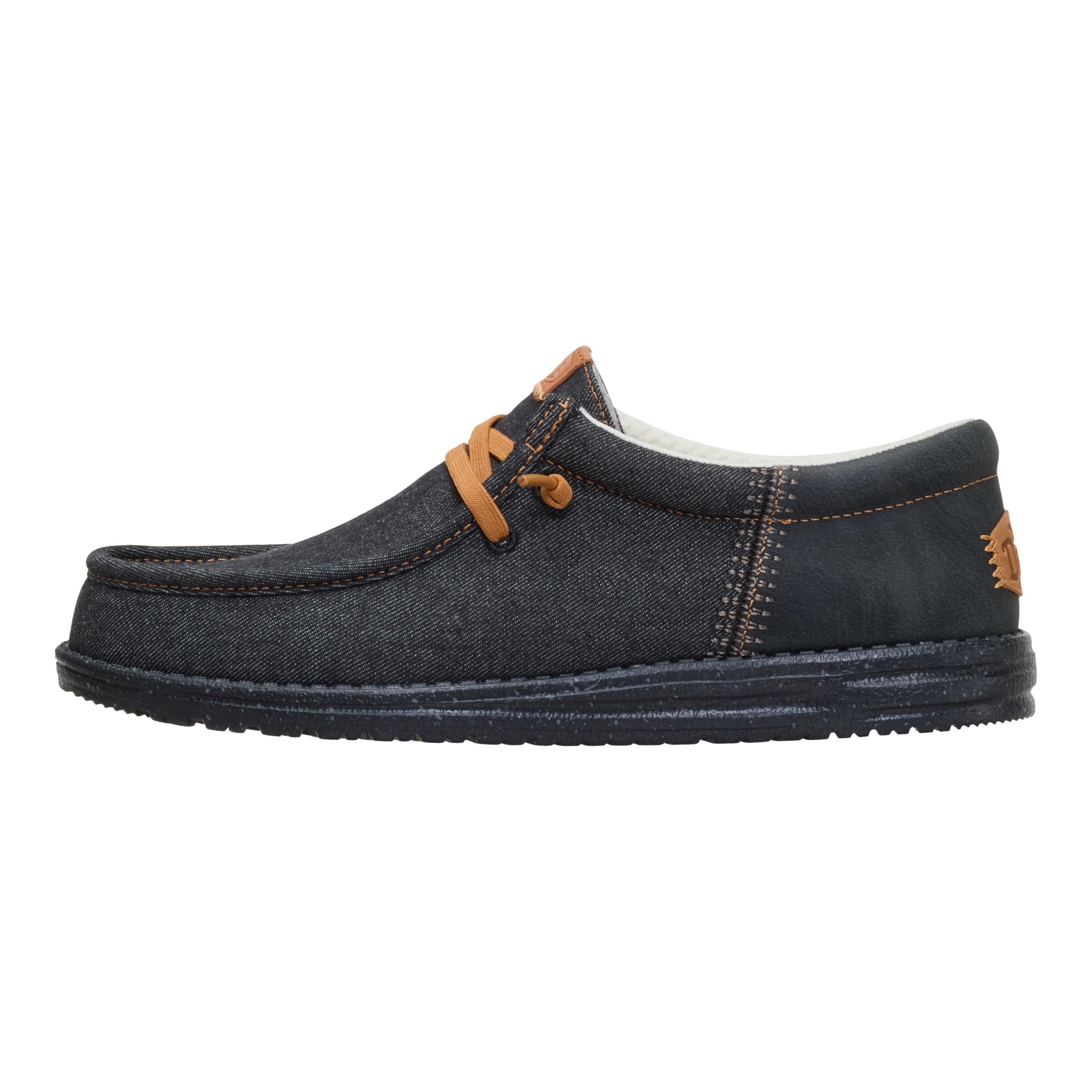 HEYDUDE Wally Funk Denim Black Casual Shoes for Men Size 11