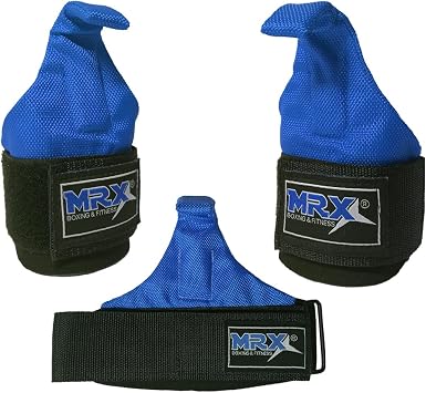 MRX Power Weight Lifting Straps Wrist Support Heavyduty Gym Training Bandage Cordura Hook Deadlifting Wraps