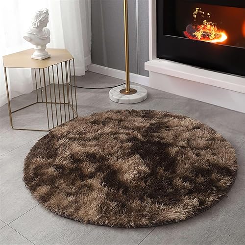 Miniatura 6 de SK Studio Alfombras redondas para dormitorio, suaves y esponjosas, antideslizantes, grandes para sala de estar, dormitorio, habitación de los niños,