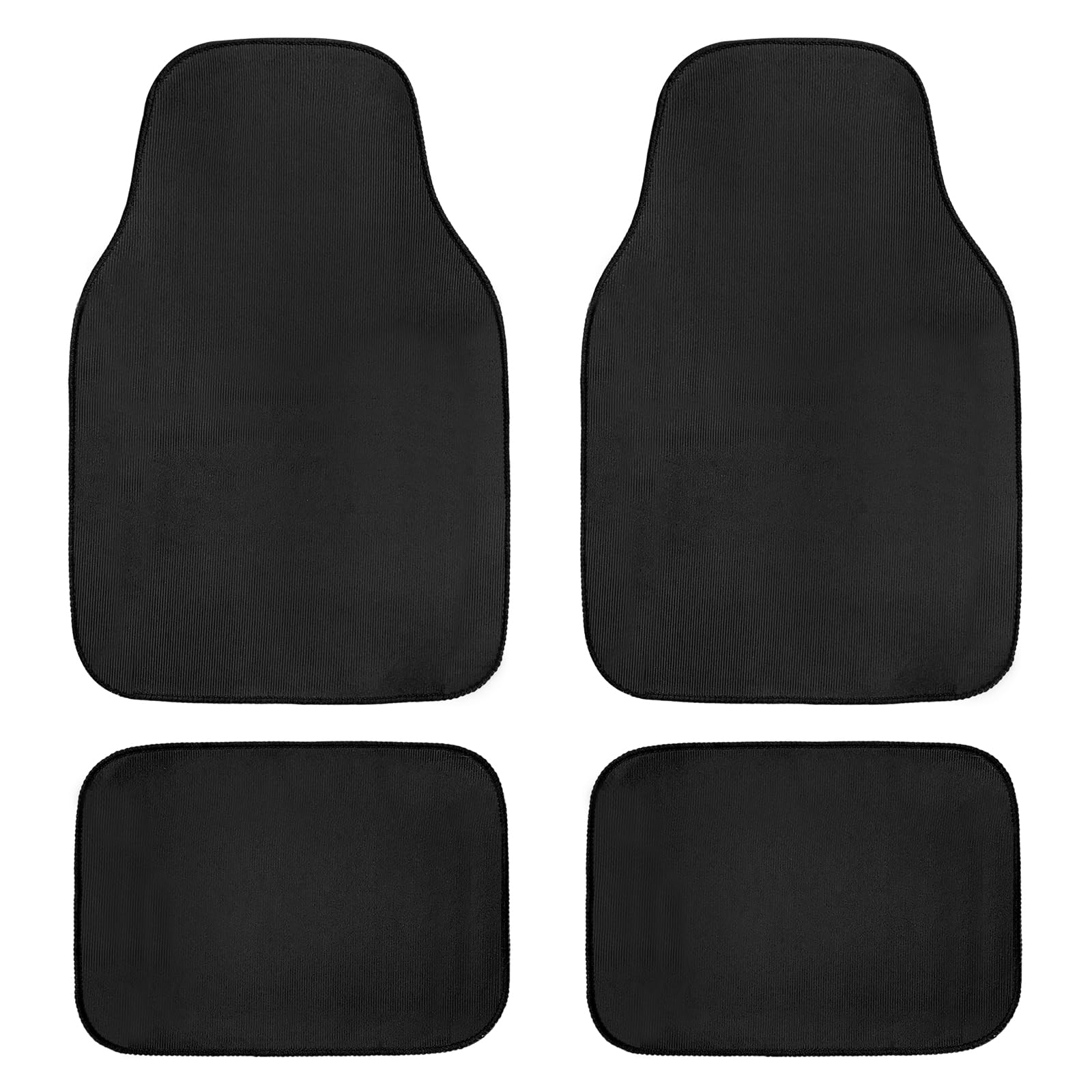 Photo 1 of Rdxcv 4PCS Car Floor Mats, Waterproof Auto Front & Rear Carpet Mat with Anti-Slip Backing, Stylish Vehicle Rug Floor Mats Universal Interior Accessories for All Weather Protection (Black)