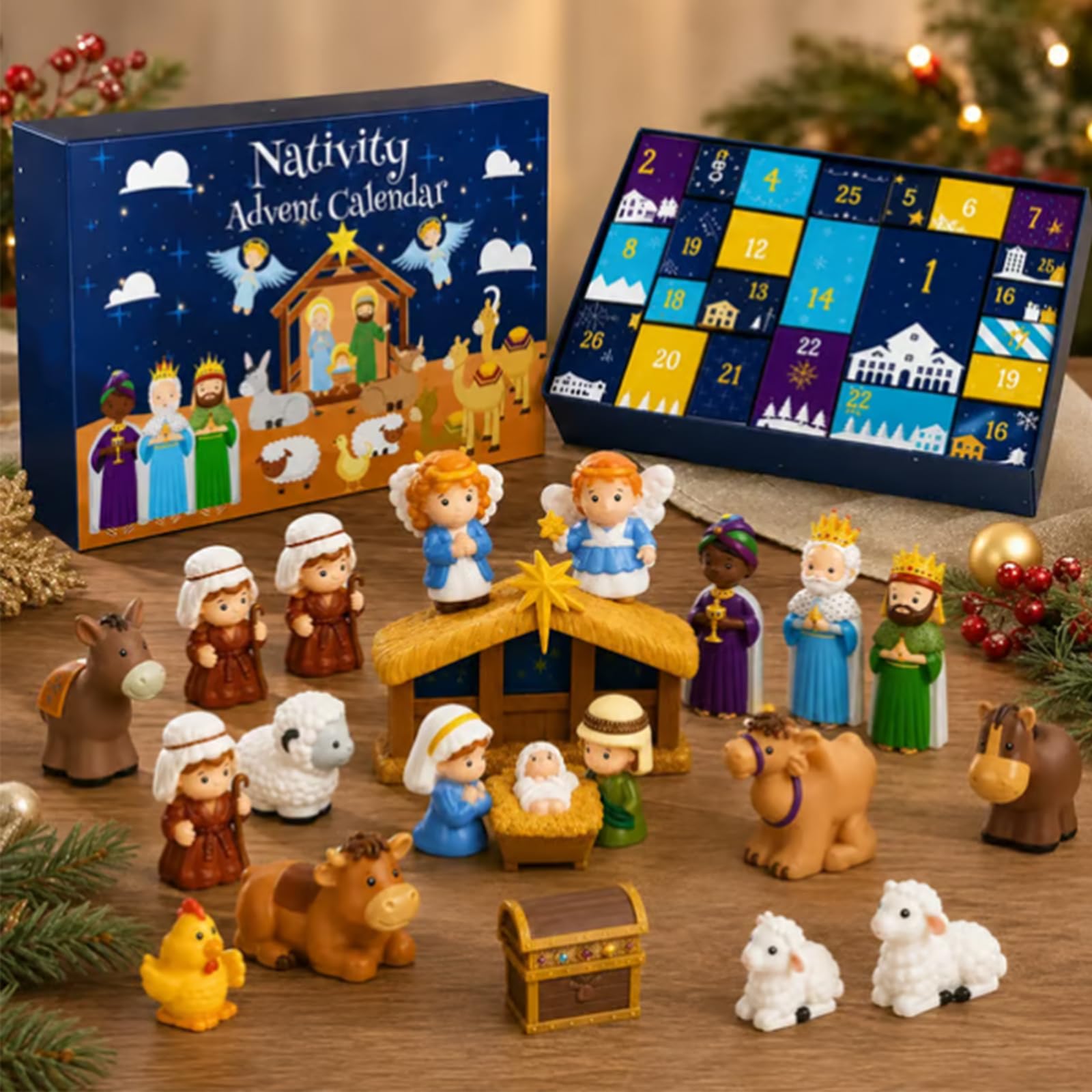 Calendario dell'Avvento Natività 2026 – Set di storie di Natale (1set)