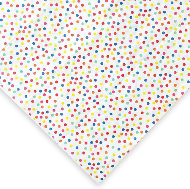 Kissymix 3 x Multicoloured Spots Table Cover 3 Pack 180cm Recyclable Tablecloth Xmas Day, Parties, Events and Birthdays