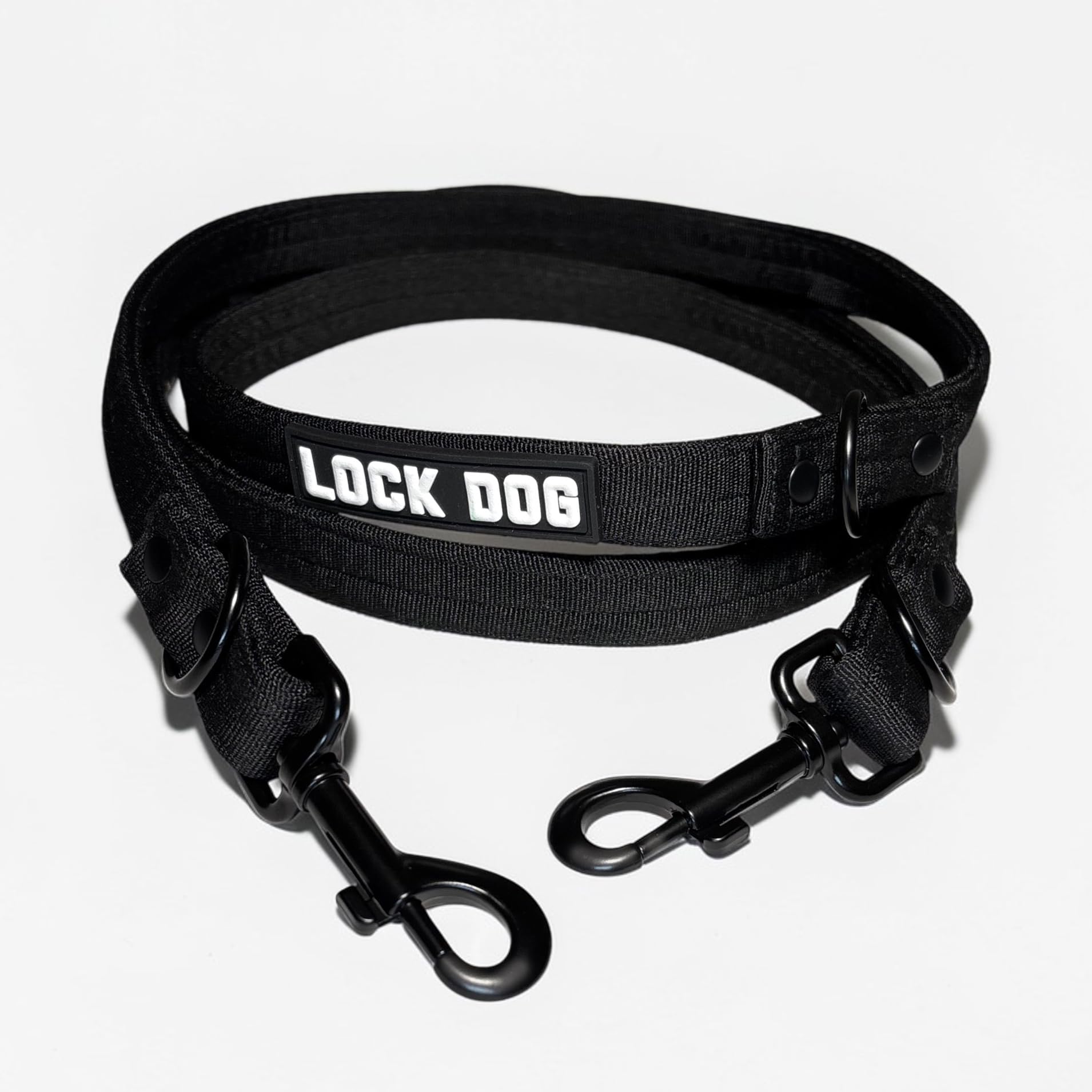 Schnitt- & bissfeste - Hundeleine – Hochleistungsfasern statt Drahtseil – Bolzenkarabiner 360° drehbar – bis 150 kg Zugkraft - LOCK DOG