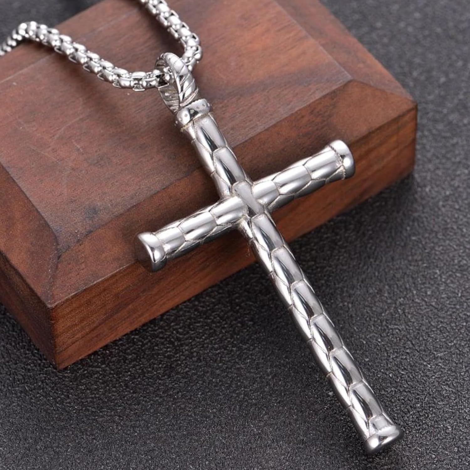 To My Son Necklace Christian Cross Pendant Xquisitely Engraved Lord'S Prayer Necklace Birthday Inspirational Gifts for Son - Image 3