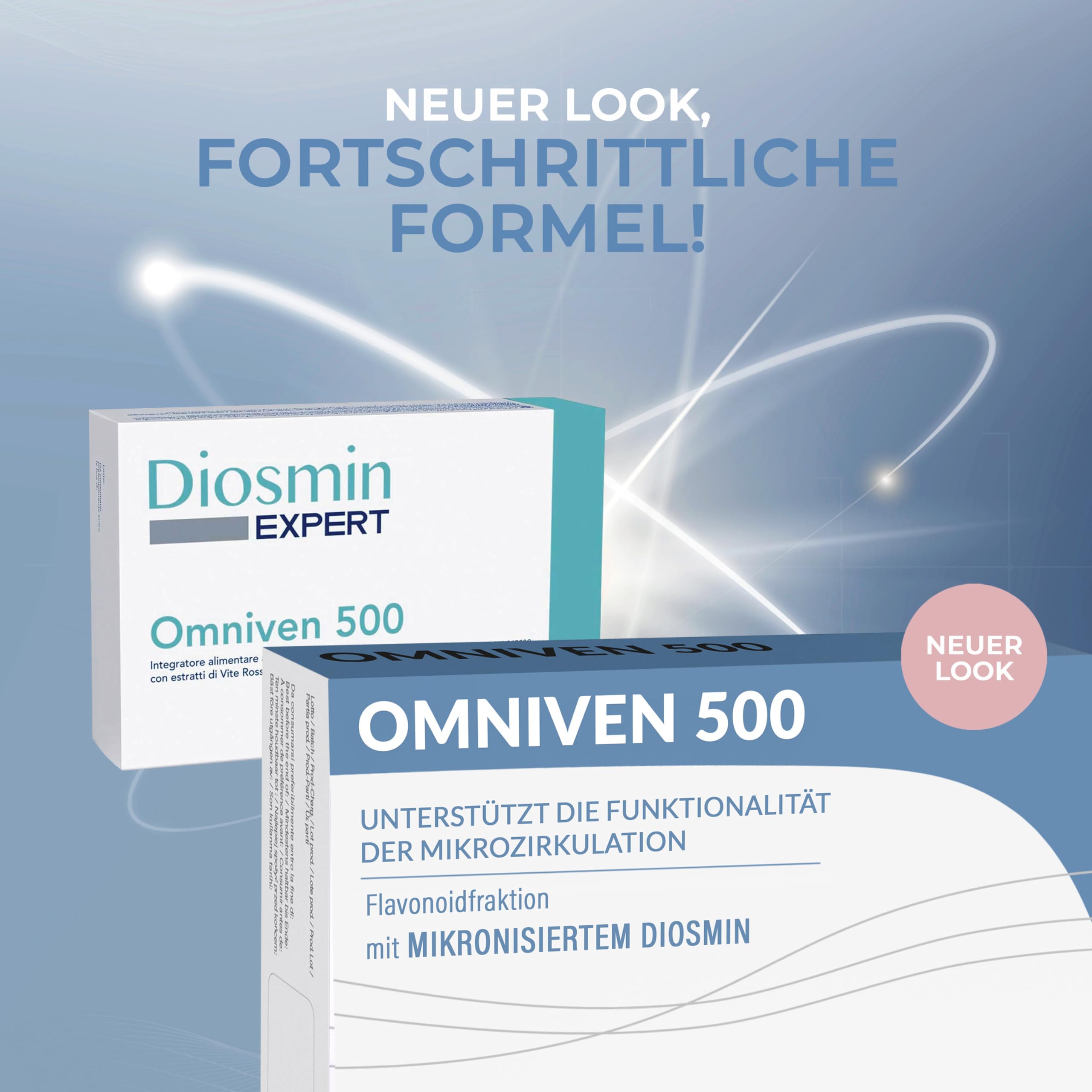 Dulac – Diosmin Omniven 500, Nahrungsergänzung für Schwere und Geschwollene Beine, 80 Tabletten, für Venen und Lymphdrainage Beine, Ideal bei Krampfadern, mit Diosmin und Hesperidin, Made in Italy