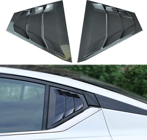 Para Nissan Altima 2019-2023 - Persianas laterales traseras, rejillas de ventilación de aire estilo carreras, 1 par (fibra de carbono)