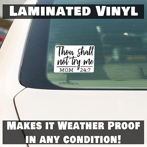 Miniatura 4 de Thou Shall Not Try Me - Calcomanía de vinilo para automóviles, camiones, ventanas, parachoques, paredes, laptops, 5.5 pulgadas en el punto más