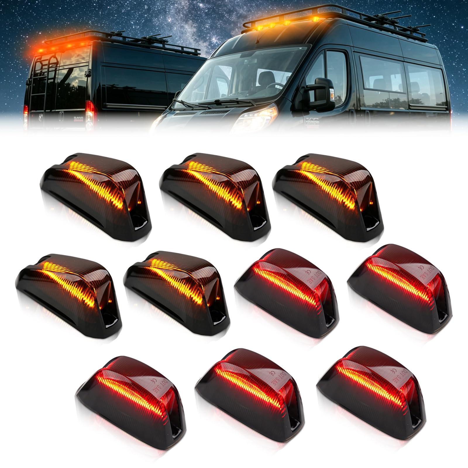 Amazon.com: NEIFILES LED Cab Roof Lights Top & Rear Compatible