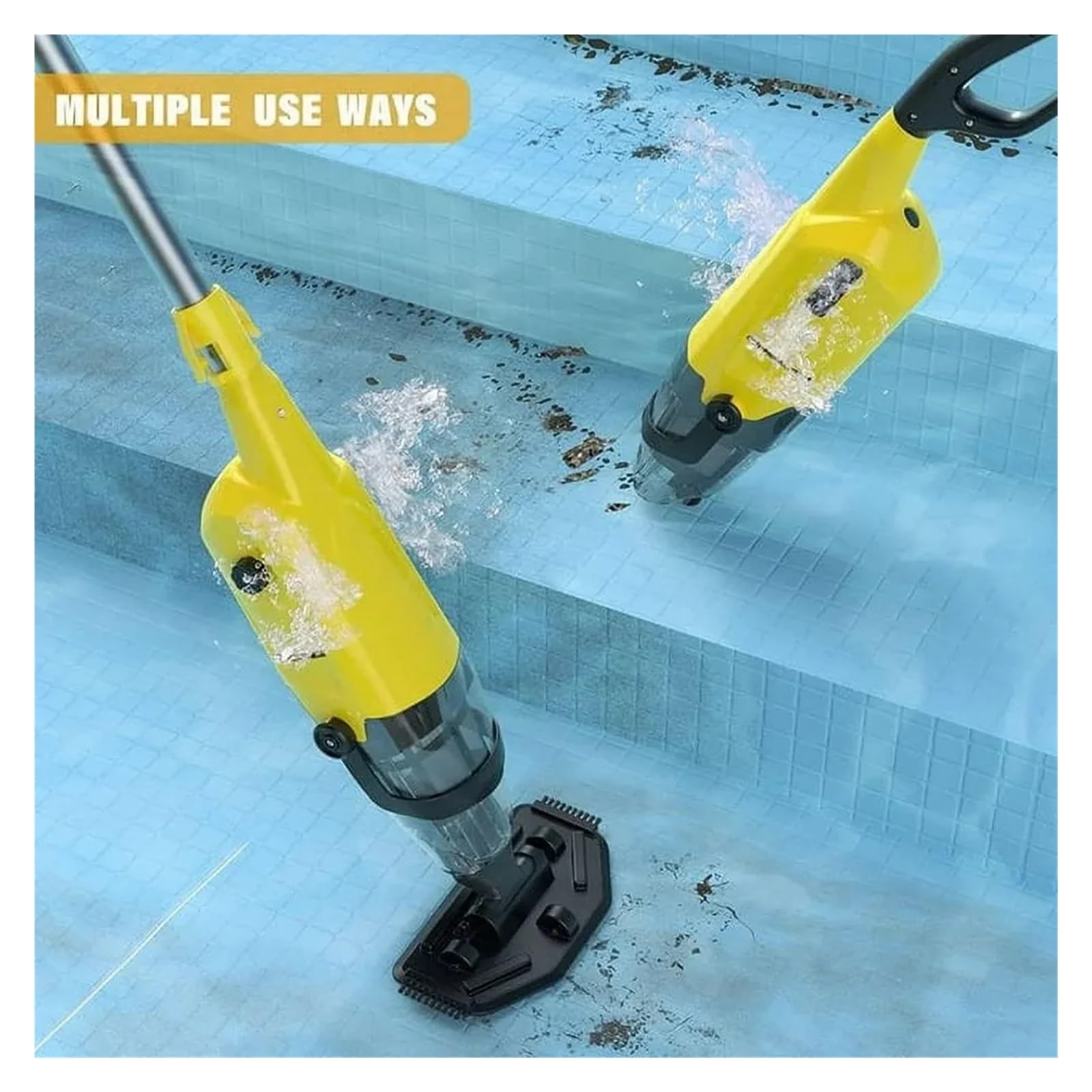 Aspirateur de Piscine sans Fil, aspirateur portatif avec autonomie jusqu'à 60 Minutes for piscines Hors Sol, spas et jacuzzis(Carmine)