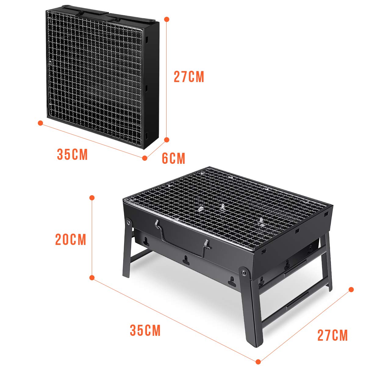Barbecue Bbq Grilles À Charbon De Bois Extérieur Portable En Acier