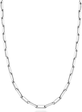 Collier Chaîne Homme En Argent Sterling 925 - Bijou élégant Unisexe - Marque Alizero - Neuf Sous écrin