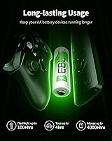 Vista 5 de EBL Cargador de batería de 4 bahías para baterías recargables AA y AAA con baterías recargables AA NiMh, 4 unidades, cargador de batería con enchufe