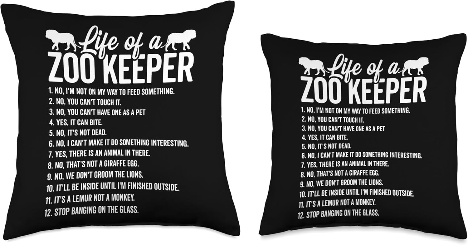 Life Of A Zoo Keeper Animal Lover Zoologist Animal Lover Throw Pillow