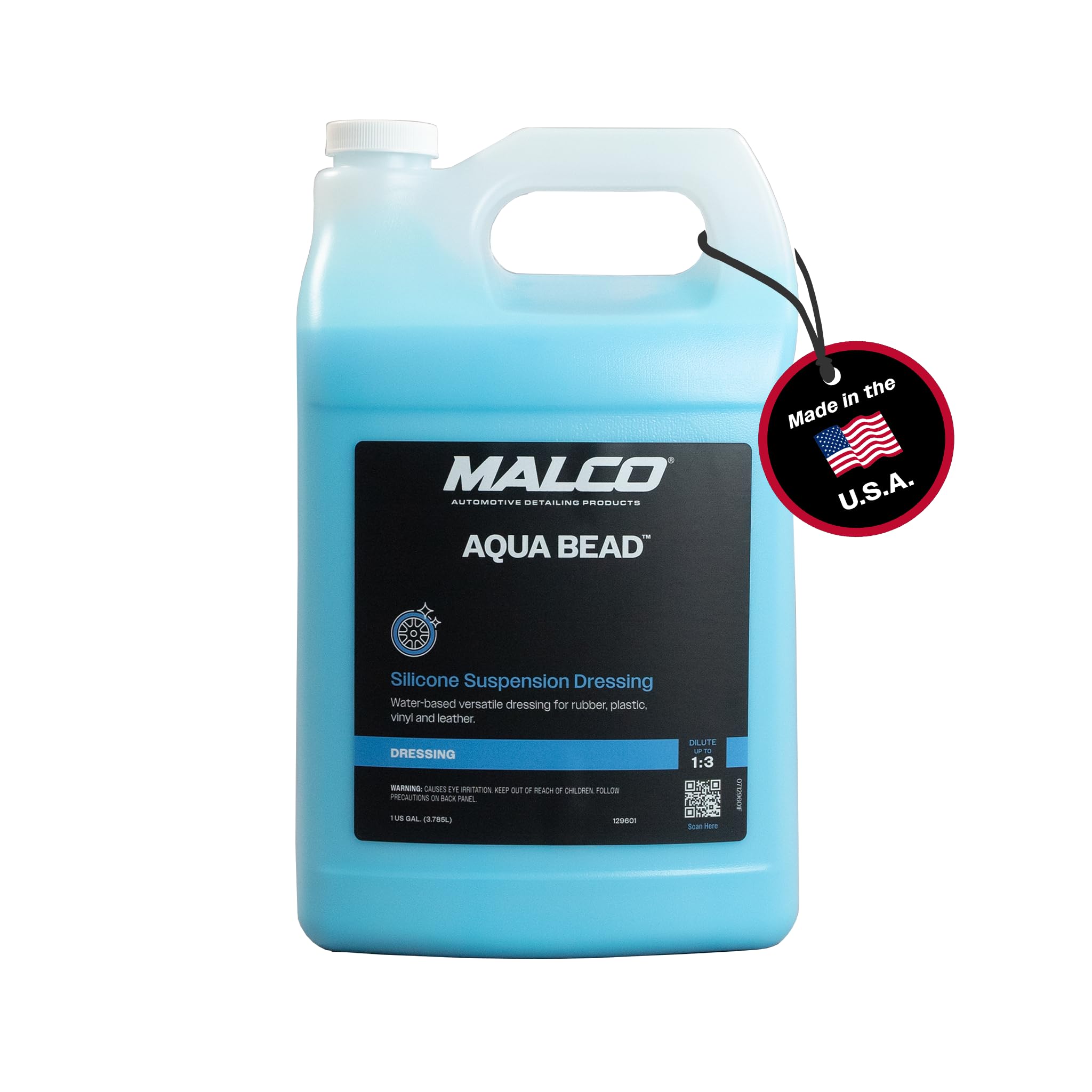 Malco Aqua Bead Water Based Dressing for Tires, Rubber and Plastic, 1 Gal.