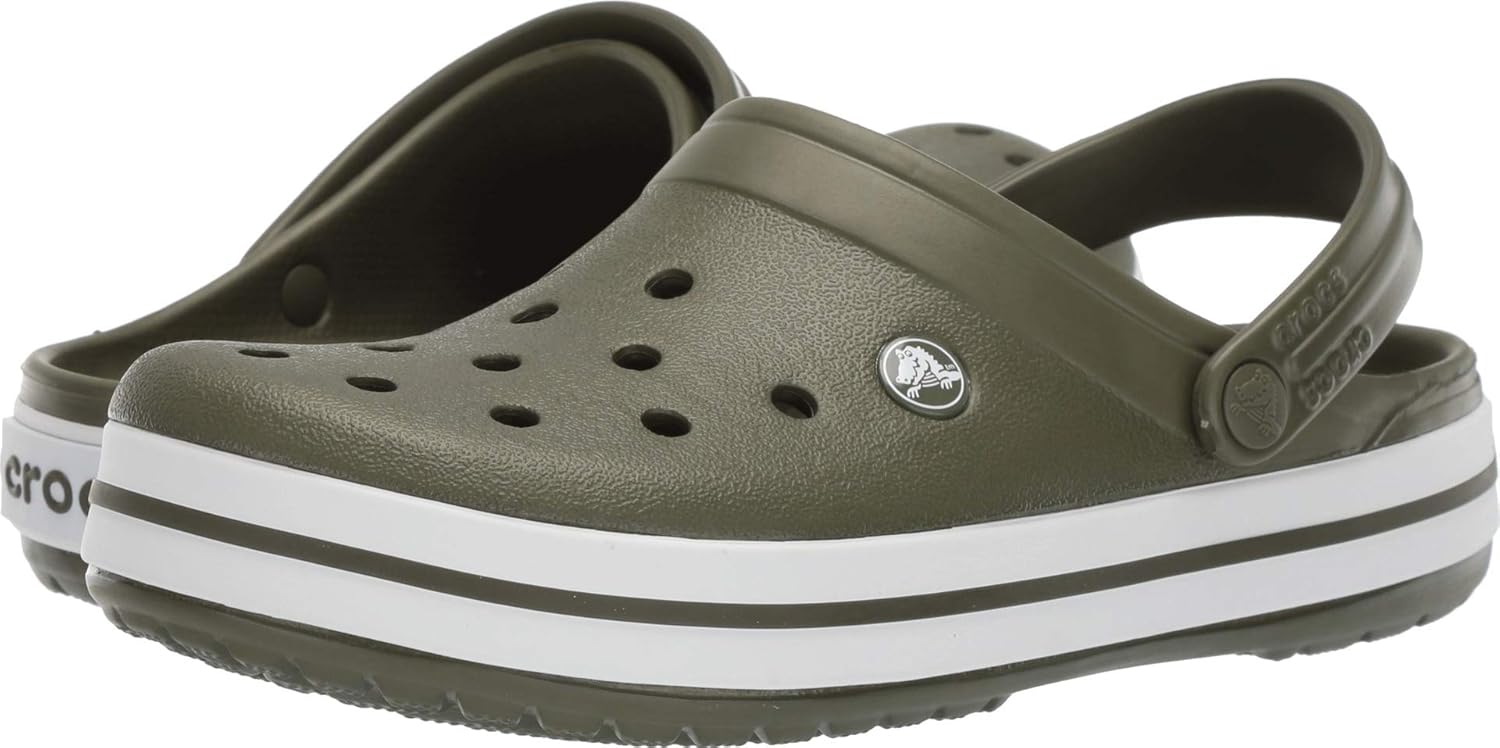 Crocs Crocband Clogs Unisex 36/37 EU Army Green White