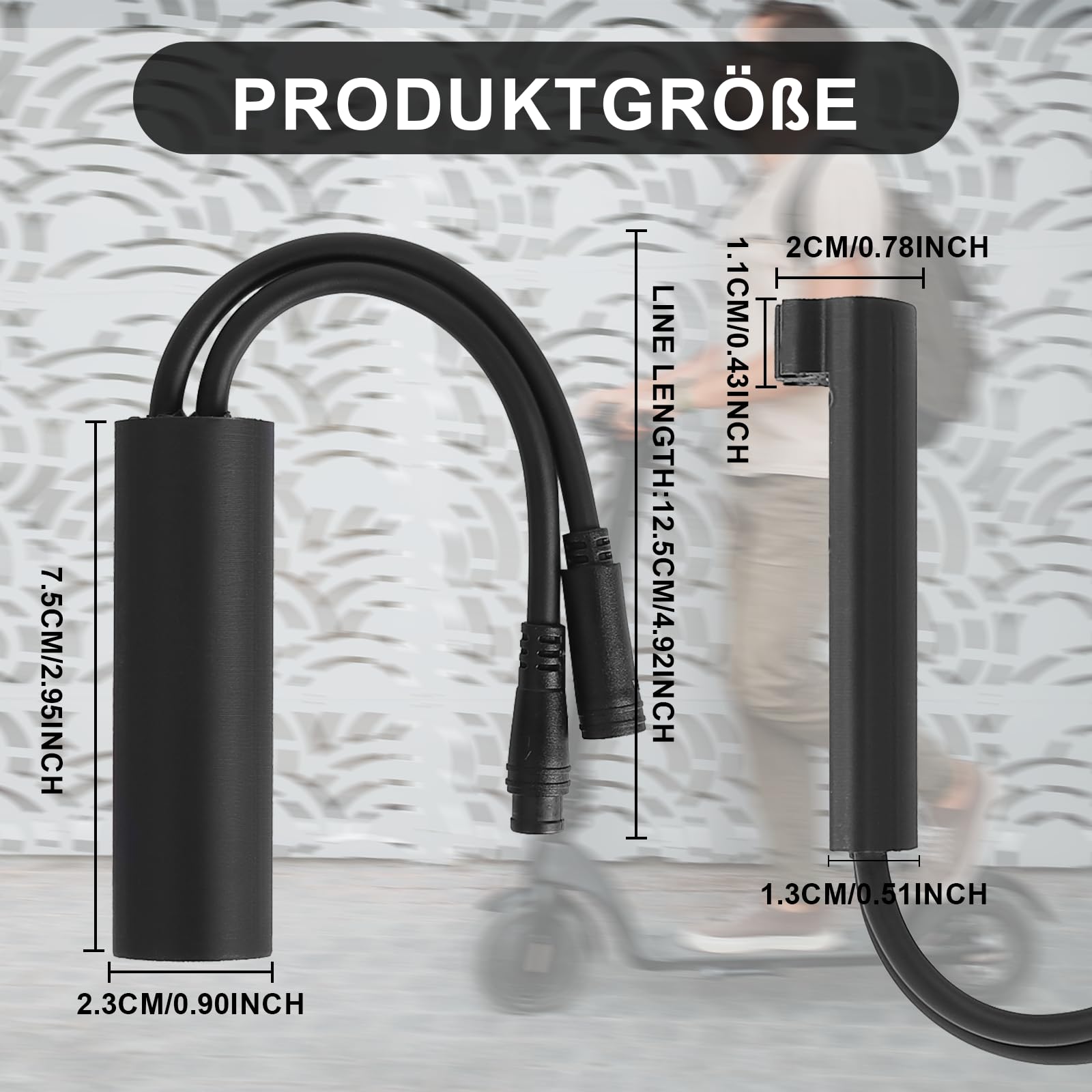 Geschwindigkeitsregler Elektroroller, Angepasstes Kabel kompatibel | mit Ninebot ZT3 PROD E/PRO D, zur Freigabe der Höchstgeschwindigkeit von 25 km/h für Upgrade-Zubehör