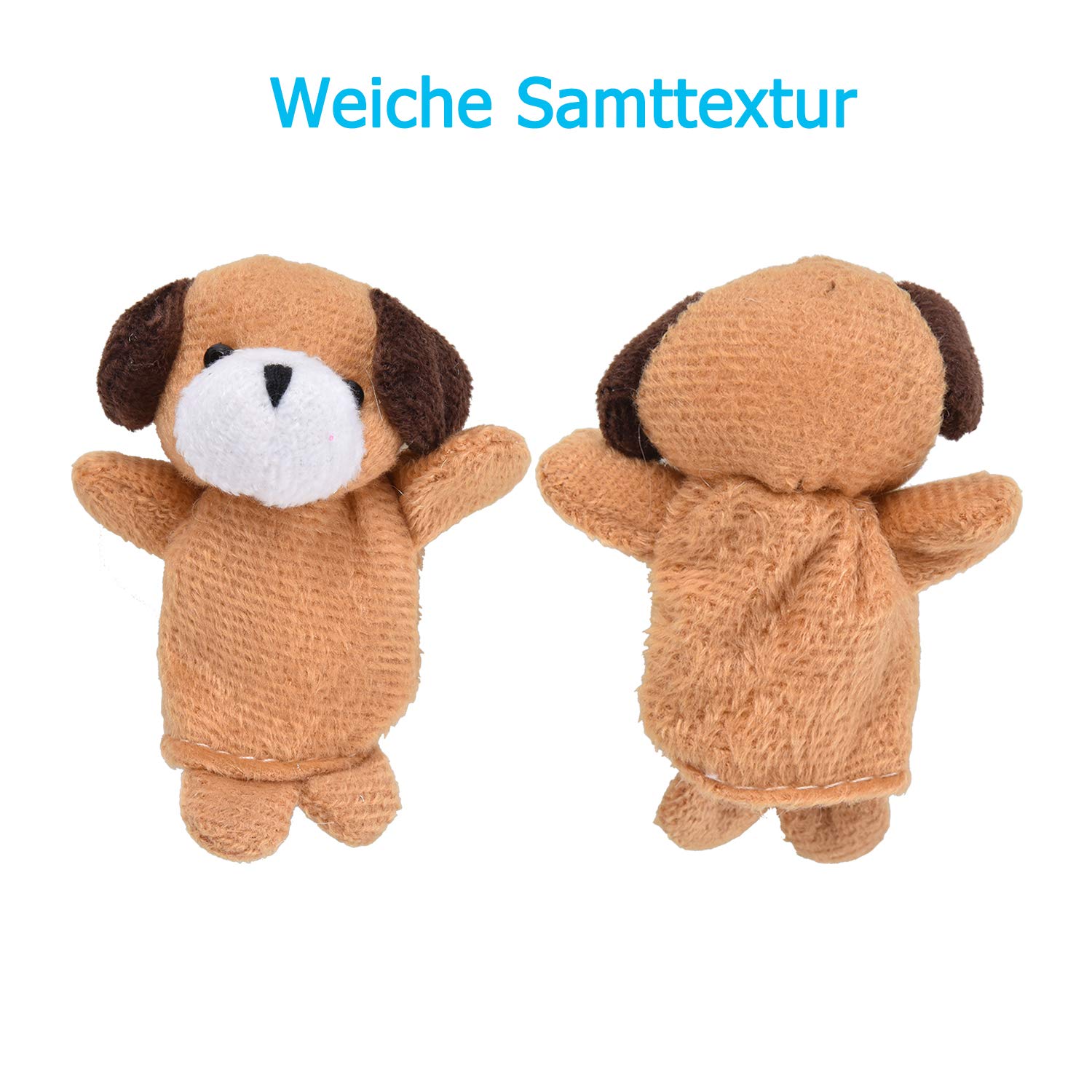 ZHITENG 10er Set Fingerpuppen Tiere - Plüsch Fingerpuppen Für Kinder