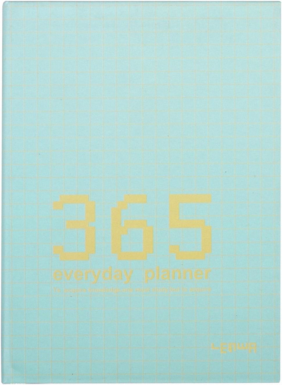 EzSos Diary Daily Planner, 365 Every Day Notebook, Hard Cover Notepad for Time Management Work Study Record School Supplies, Big Size of B5, 6.9x10 Inch, Blue