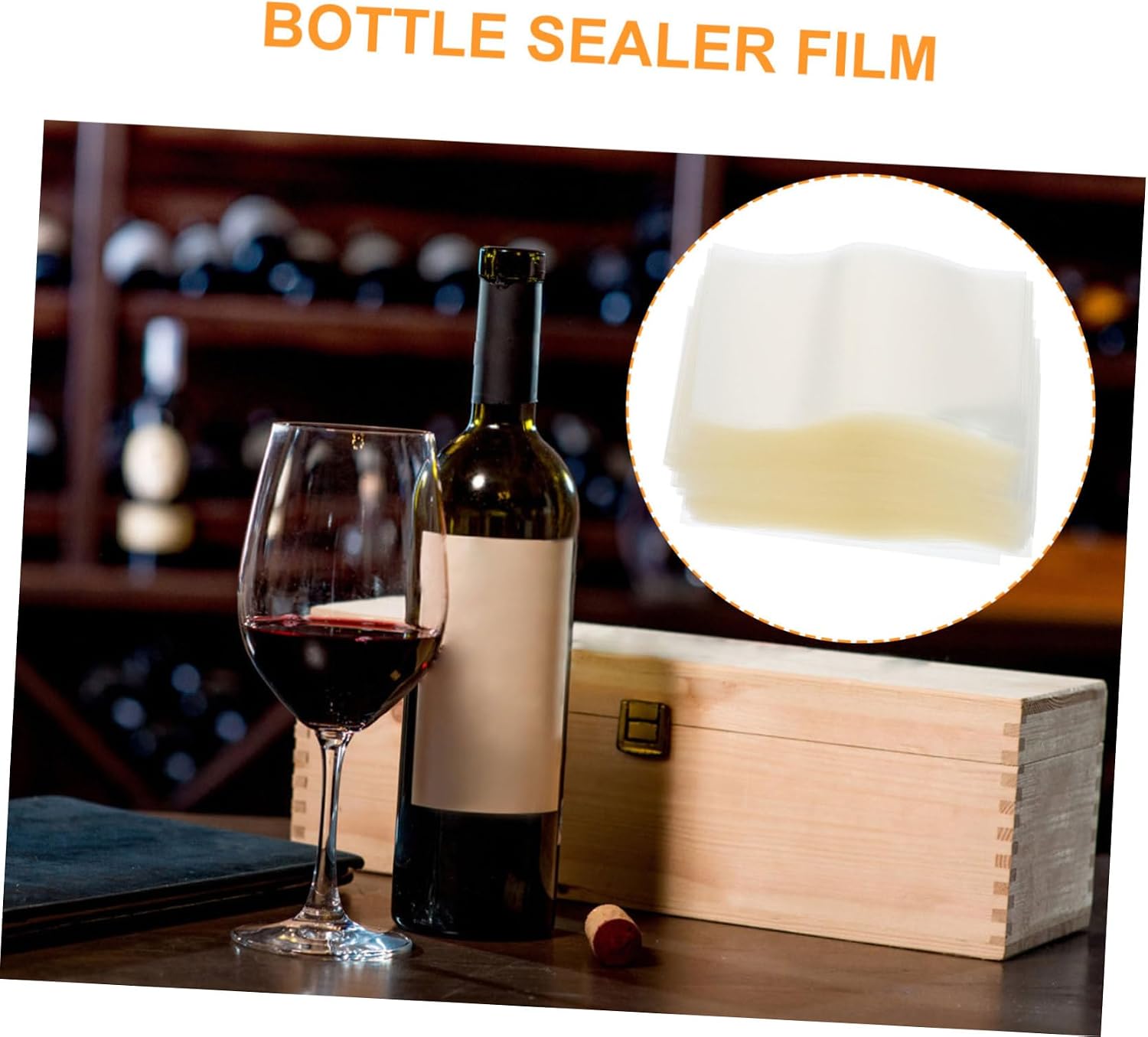 400pcs Heat Shrink Wrap Film for Bottles Bottle Sealer Film Food-Safe Heat Seal Bags for Wine and Glass Jars Dustproof Packaging Suitable for DIY Crafts