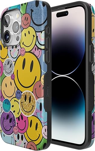 Vista 1604 de Casely Funda para iPhone 15 Pro Max Jardín Secreto Flores mixtas Funda atrevida Compatible con MagSafe y botón de acción Secret Garden