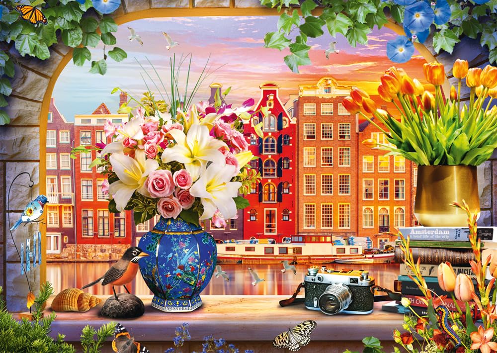 Schmidt Spiele 59771 Visit to Amsterdam Jigsaw Puzzle, 1000 Pieces, Multi-Coloured