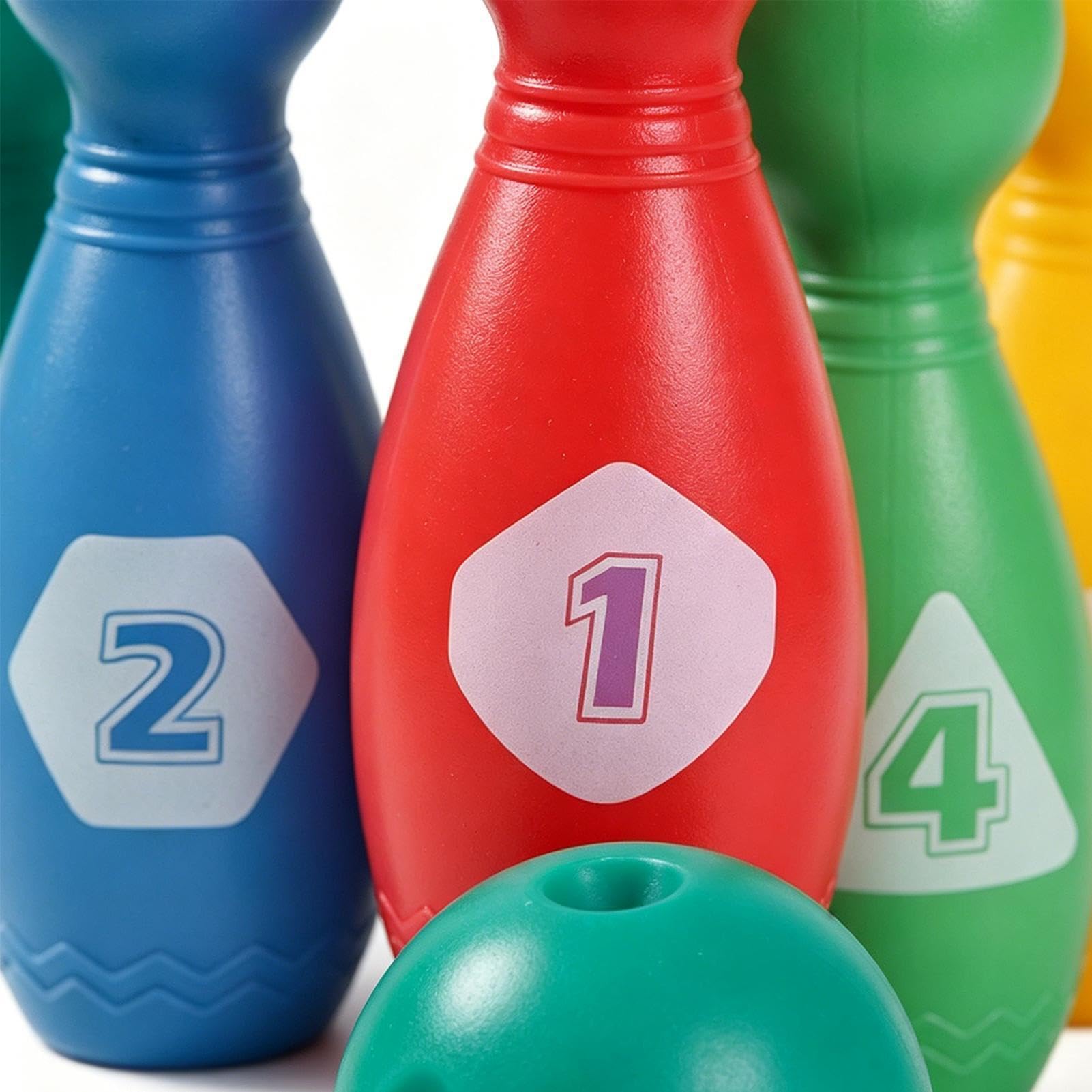 Generico Bowling Set, Educational Fun Playset, 7.09x5.39 Inches Sports Toy with Portable Design, Sturdy ABS Pins Kit, Garden Games with Colorful Style, Backyard Activity for Children Boys