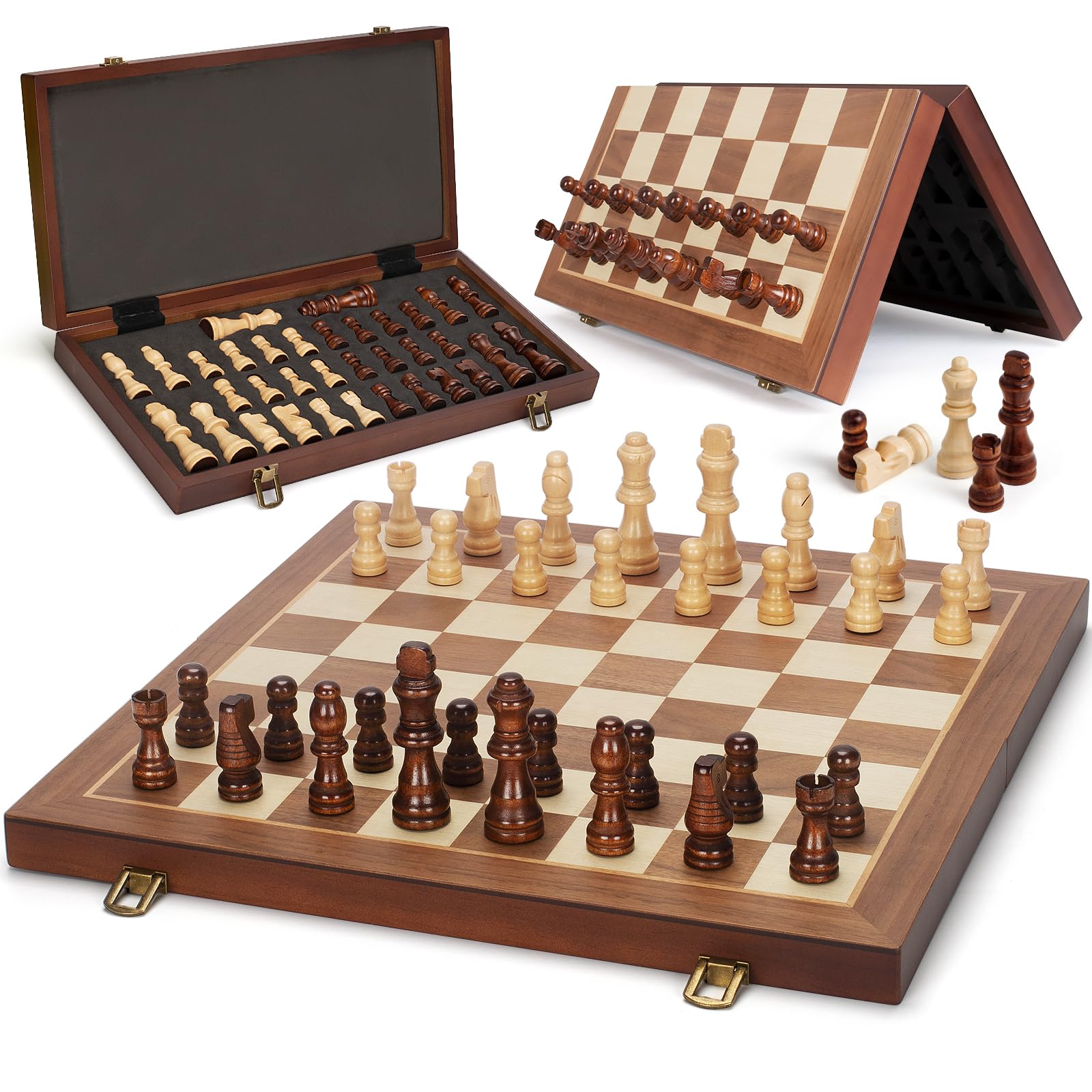 Jumlys Magnetic Wooden Chess Set