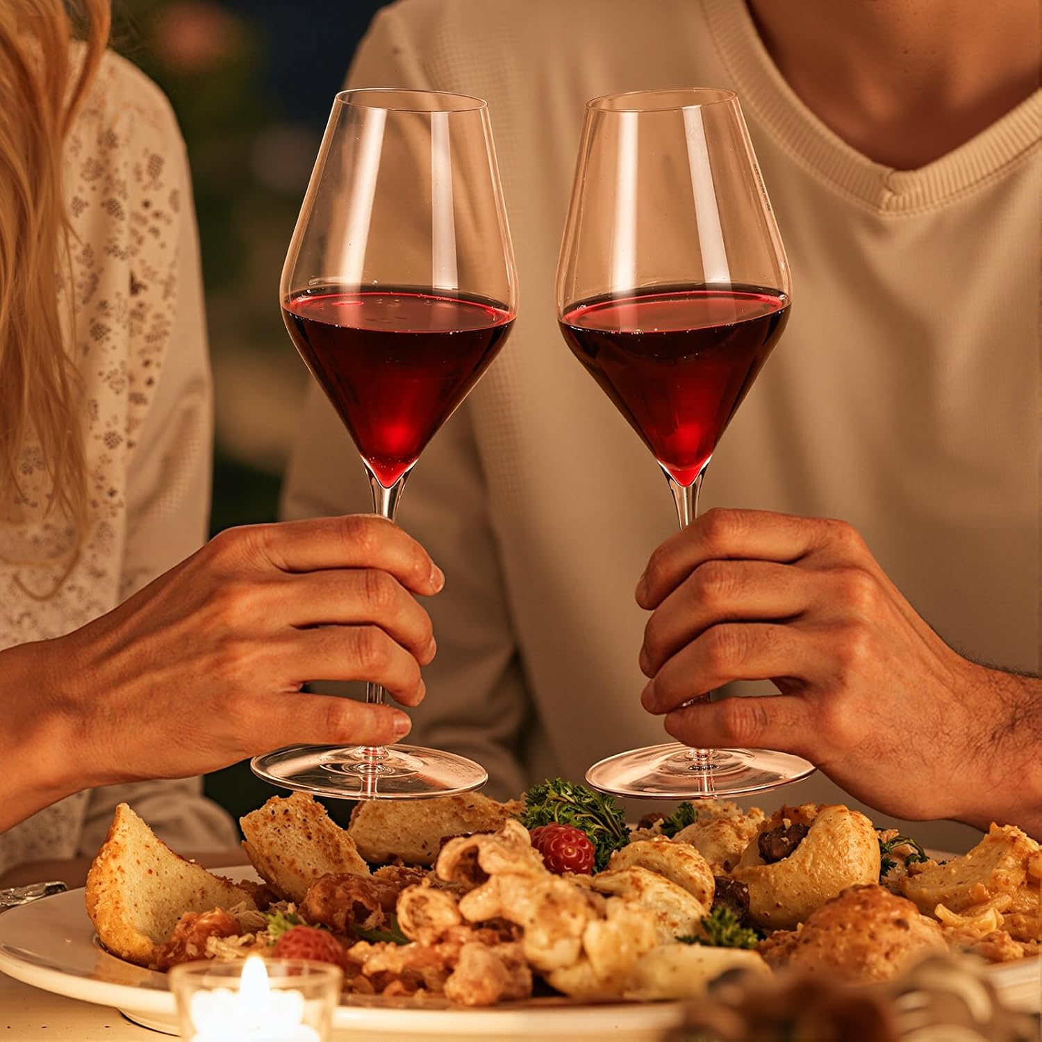 KAMMAK Wine Glasses Crystal Red and White Wine Glasses Set of 2, 13.8oz Hand Blown Large Glassware with Long Stem, Premium Glassware for Wine tasting, Birthday Gift, Party, Anniversary - Image 6