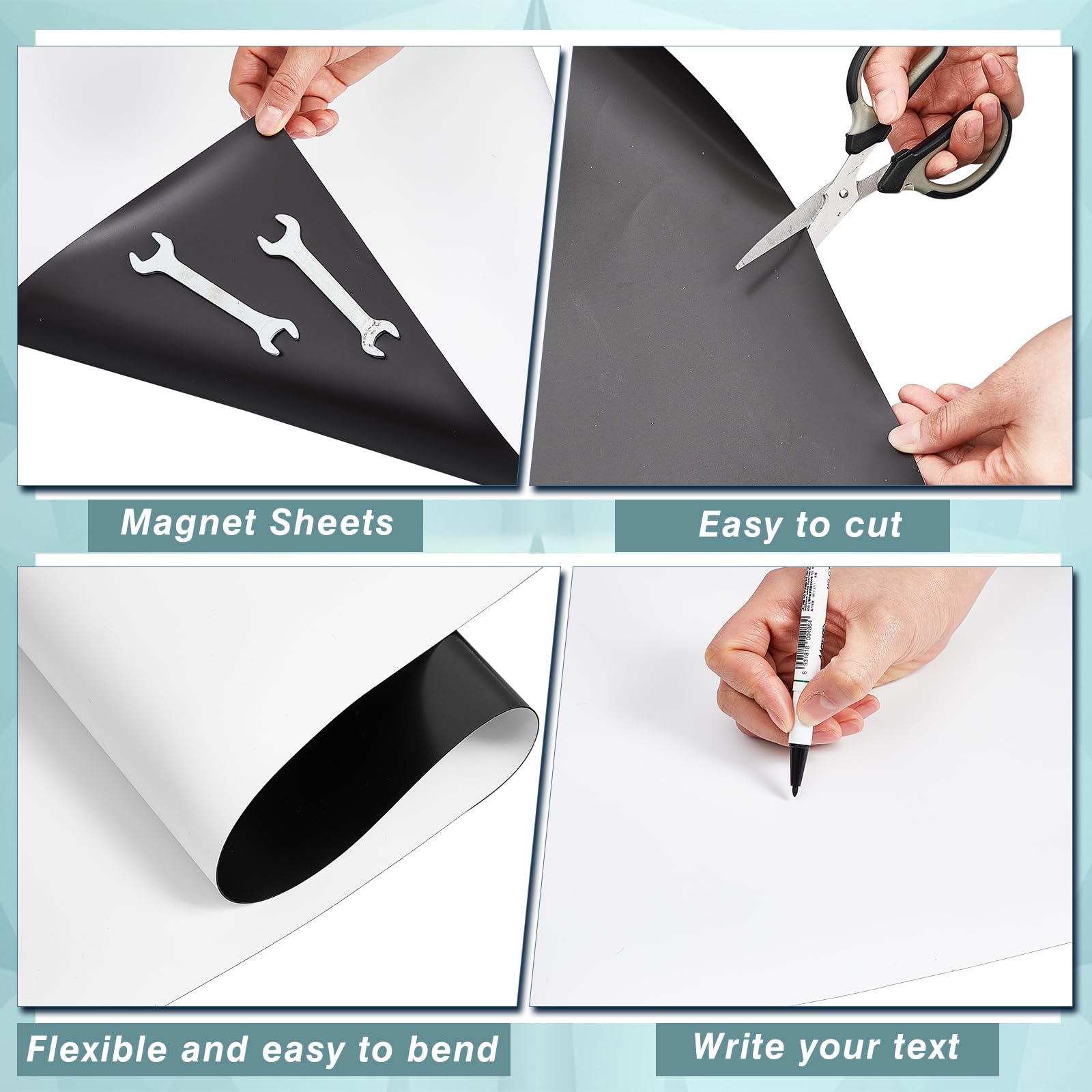 Snapklik.com : Amylove Blank White Surface Magnet Sheets Magnetic Roll Printable Flexible ...